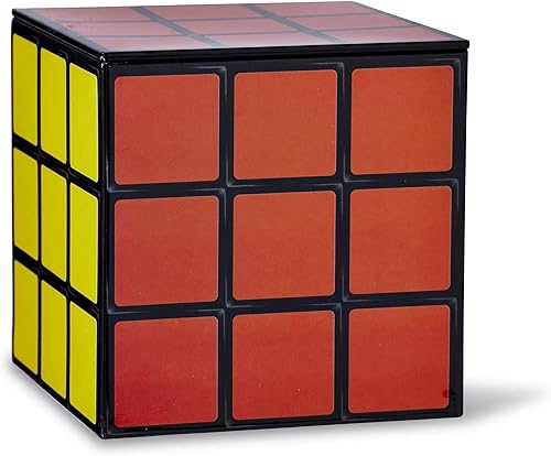 Miniatura 3 de Caja de almacenamiento de lata de cubo de rompecabezas – Contenedor de almacenamiento de 4 x 4 pulgadas con tapa superior pop – Cubo organizador