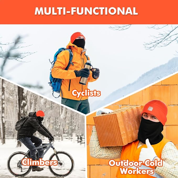 Gorro balaclava Tirrinia Blaze naranja para hombre miniatura 4