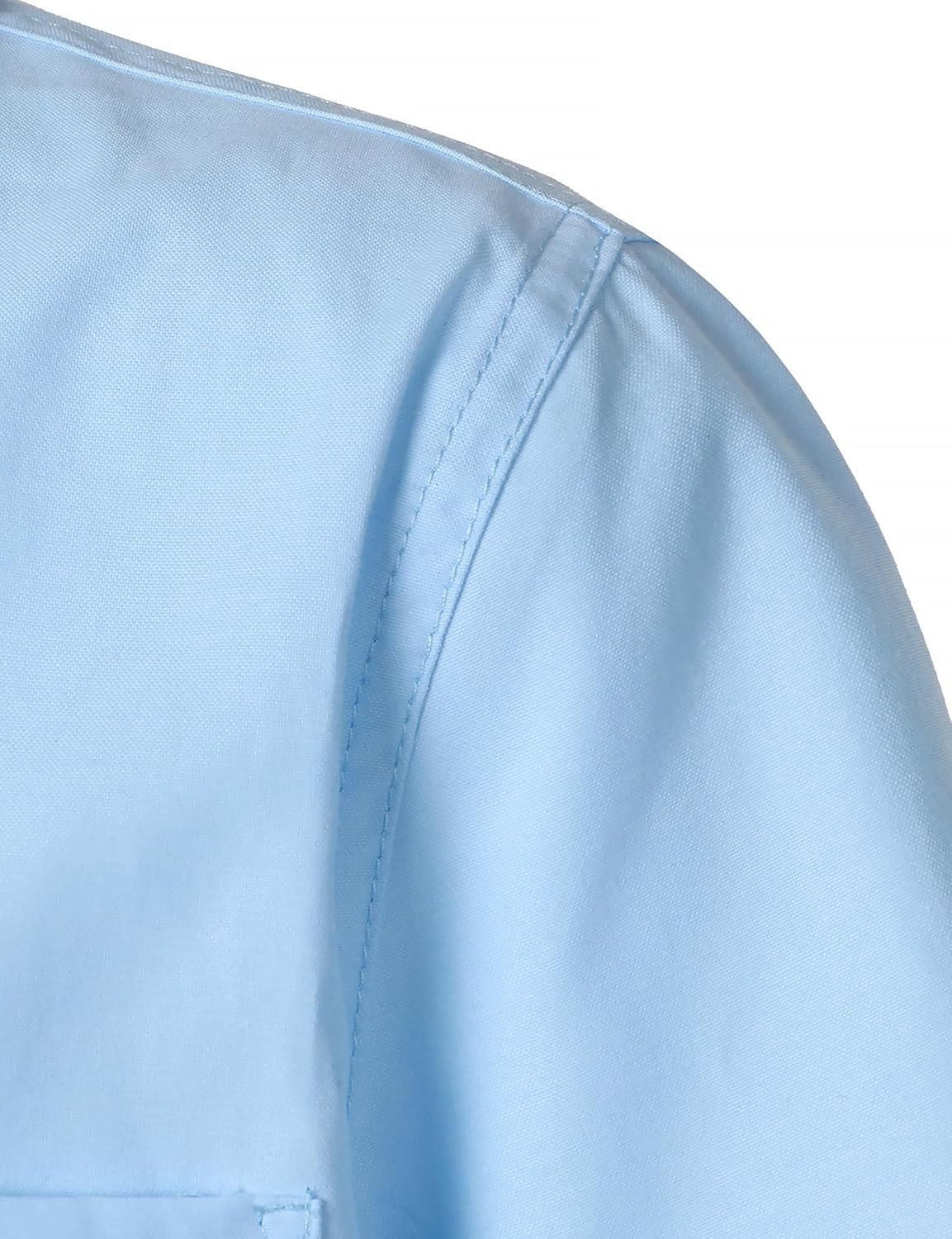 Boys Oxford Button Down Shirt Short Sleeve Formal Uniform Dress Shirts with Pocket - Image 4