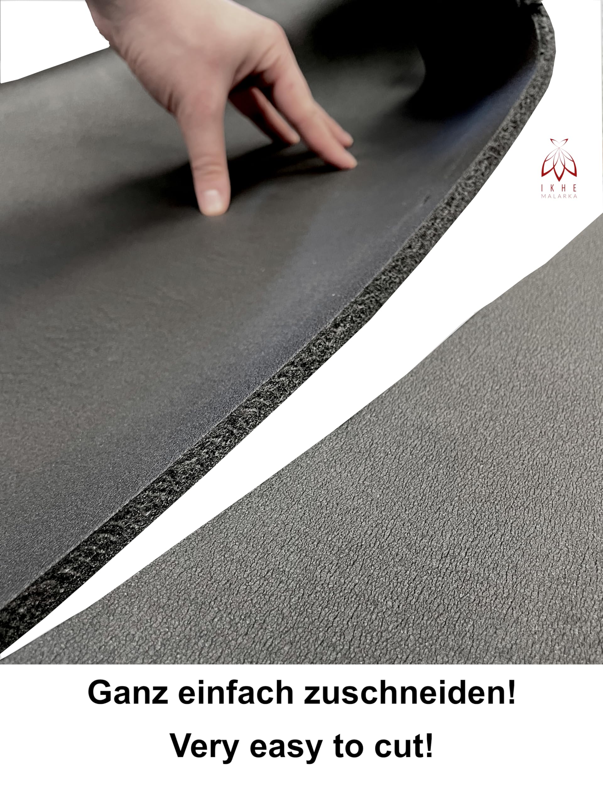 Tappetino isolante NBR/PVC autoadesivo – Rotolo da 10 m² | Isolamento termico 0,036 W/mK e isolamento acustico 15 dB | Tappetino isolante flessibile per pareti, pavimento, auto, camper, certificato CE