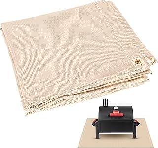 40"x 40" Fire Pit Mat - Fireproof & Heat Resistant Wood Stove Mat for Deck, Patio, Lawn - Fiberglass Insulation Floor Protector for Camping, BBQ, Tent Stoves