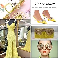 Vista 179 de 1440 piezas de diamantes de imitación termoadhesivos SS20 color púrpura2 con parte posterior plana, gemas de cristal de vidrio para ropa, camisas