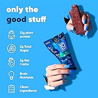 Vista 3 de IQBAR - Barras de proteínas para el cerebro y el cuerpo a base de plantas - Variedad amantes de la fruta - 36 unidades - Keto, veganas, bajas