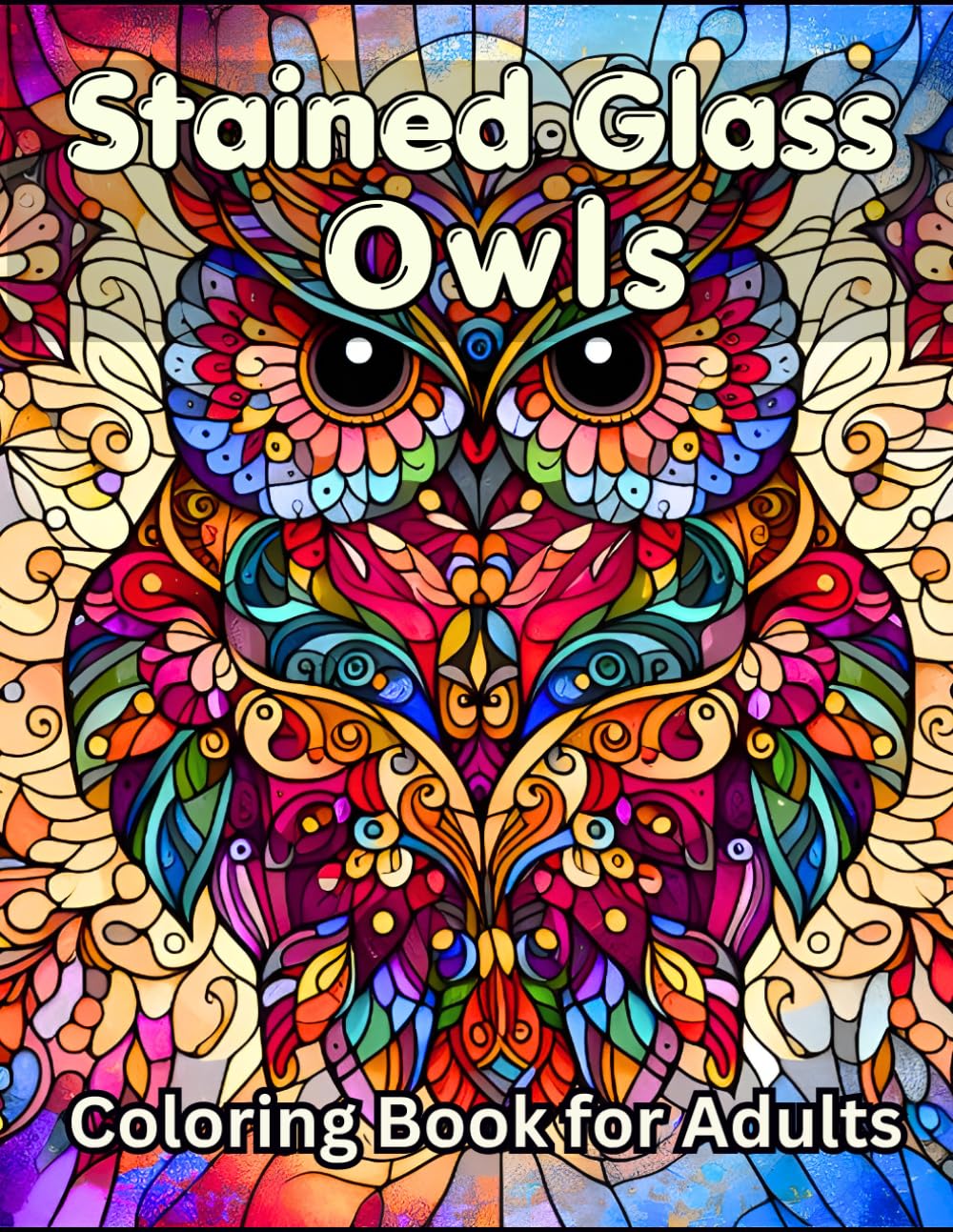 Stained Glass Owls Coloring Book for Adults: 50 Elegant and Intricate Designs for Relaxation and Stress Relief (Stained Glass Coloring Collection)