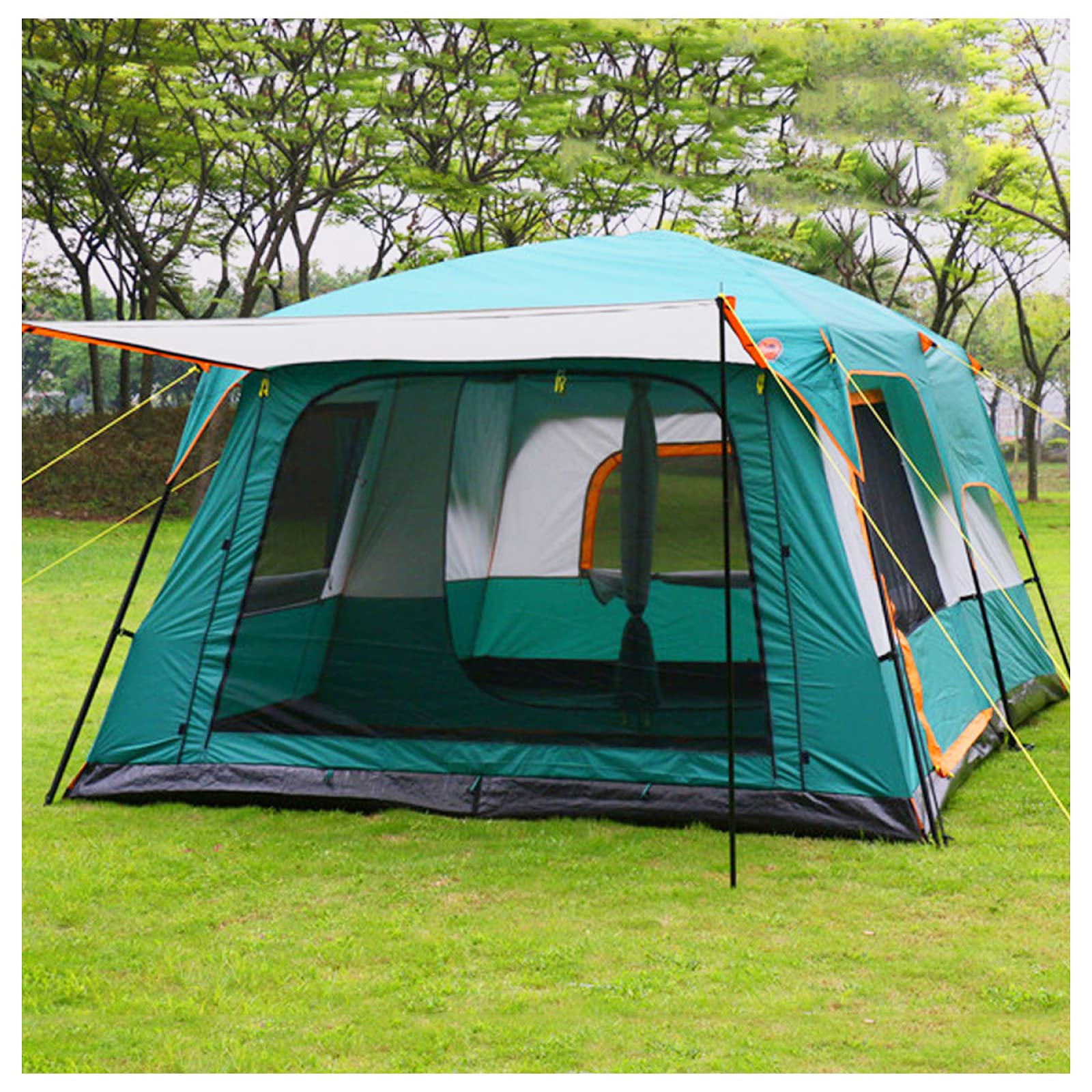 Grande tente de camping robuste 5-8 places avec structure stable - 8