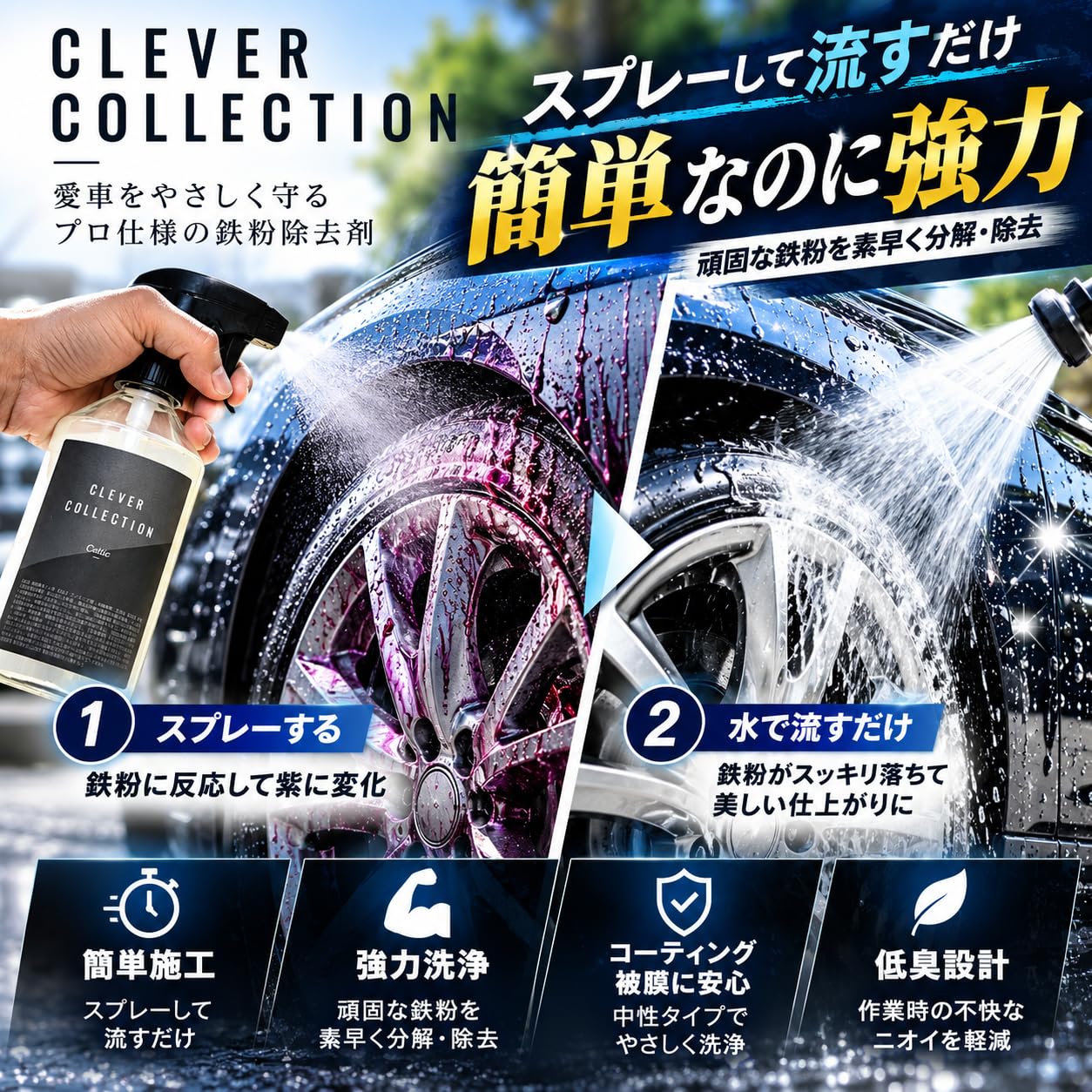 Amazon.co.jp: 鉄粉除去剤 鉄粉取り リキッド 400ml 4L 選べる容量