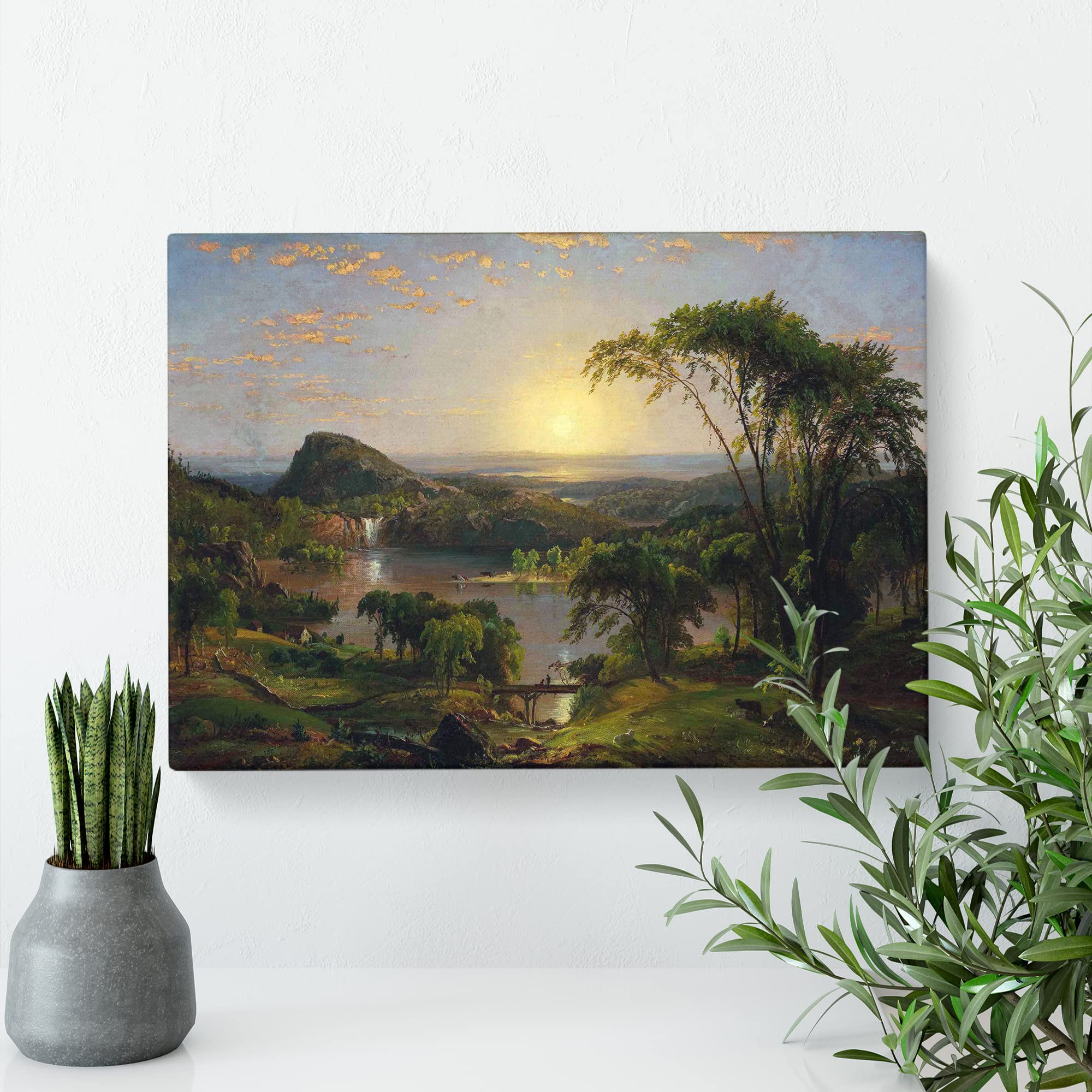 Jasper Francis Cropsey Summer, Lake Ontario Canvas Print, Mixed, 25L x 50W cm - Image 3