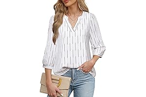Unixseque Women's 3/4 Sleeve Blouses: Casual Chic for the Modern Workplace