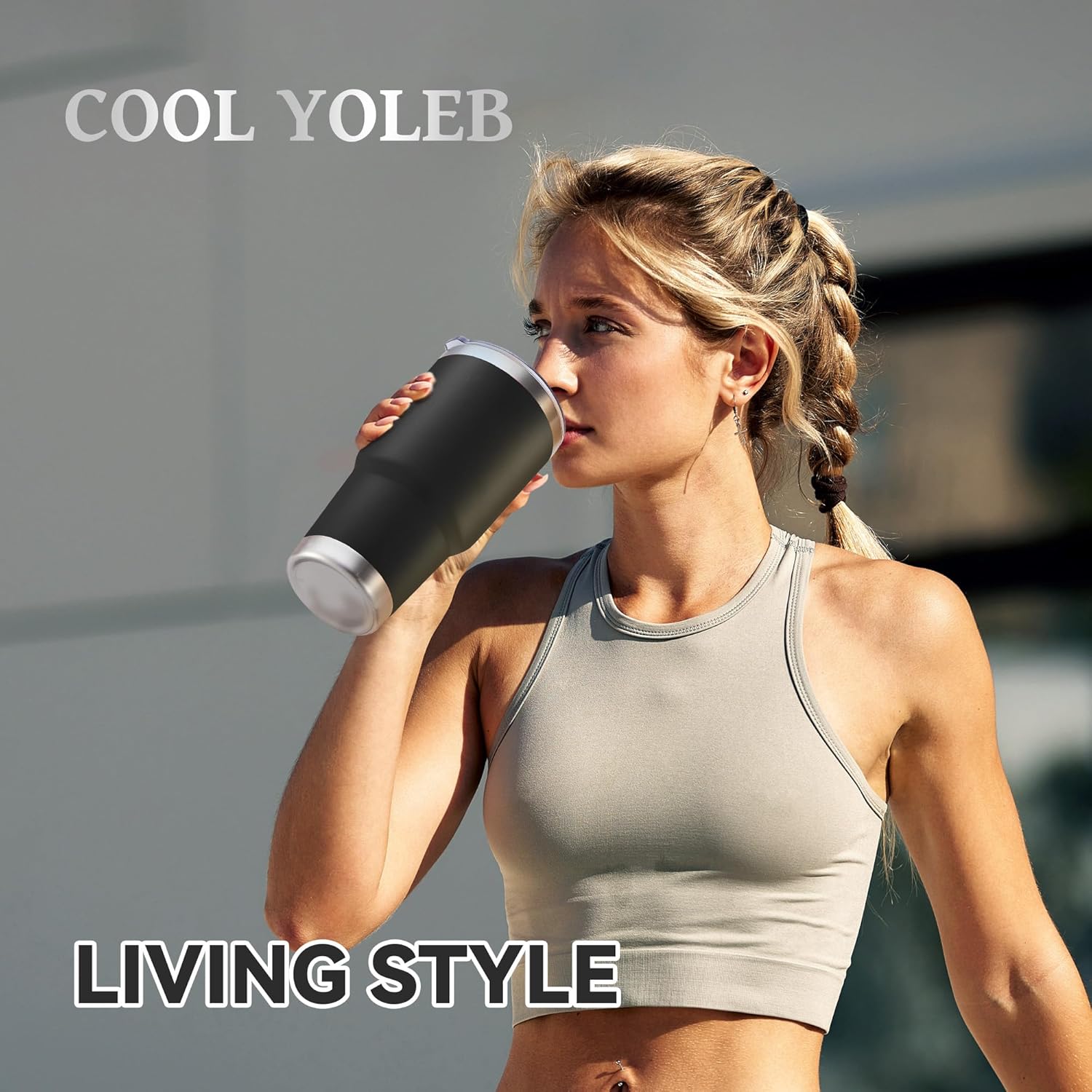 30 oz Tumbler with Lid Stainless Steel Tumblers Bulk Vacuum Insulated Cup Reusable Powder Coated Travel Mug Double Wall Leak Proof Cups Keep Cold Drinks for 12 Hours Black, Set of 12 - Image 7