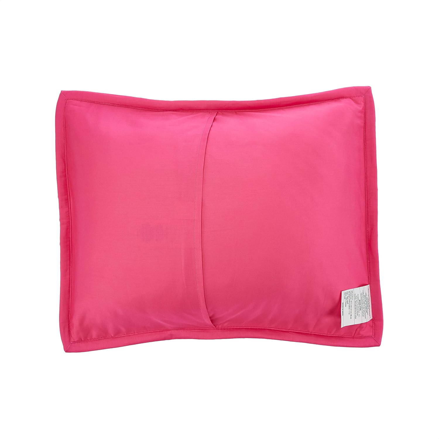 Amazon Basics Kids Cotton Reversible Quilt Bedspread - Standard Sham, Magenta Pink & Rainbow