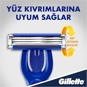 Gillette Blue3 Hybrid Men's Shaver + Replacement Razor 9-pack
