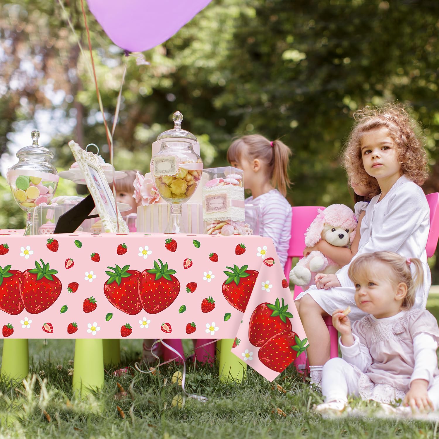 Set 4 Tovaglie Rettangolari Oro Rosa Per Feste - 130x220 Cm, Impermeabili E Lavorazione Laser