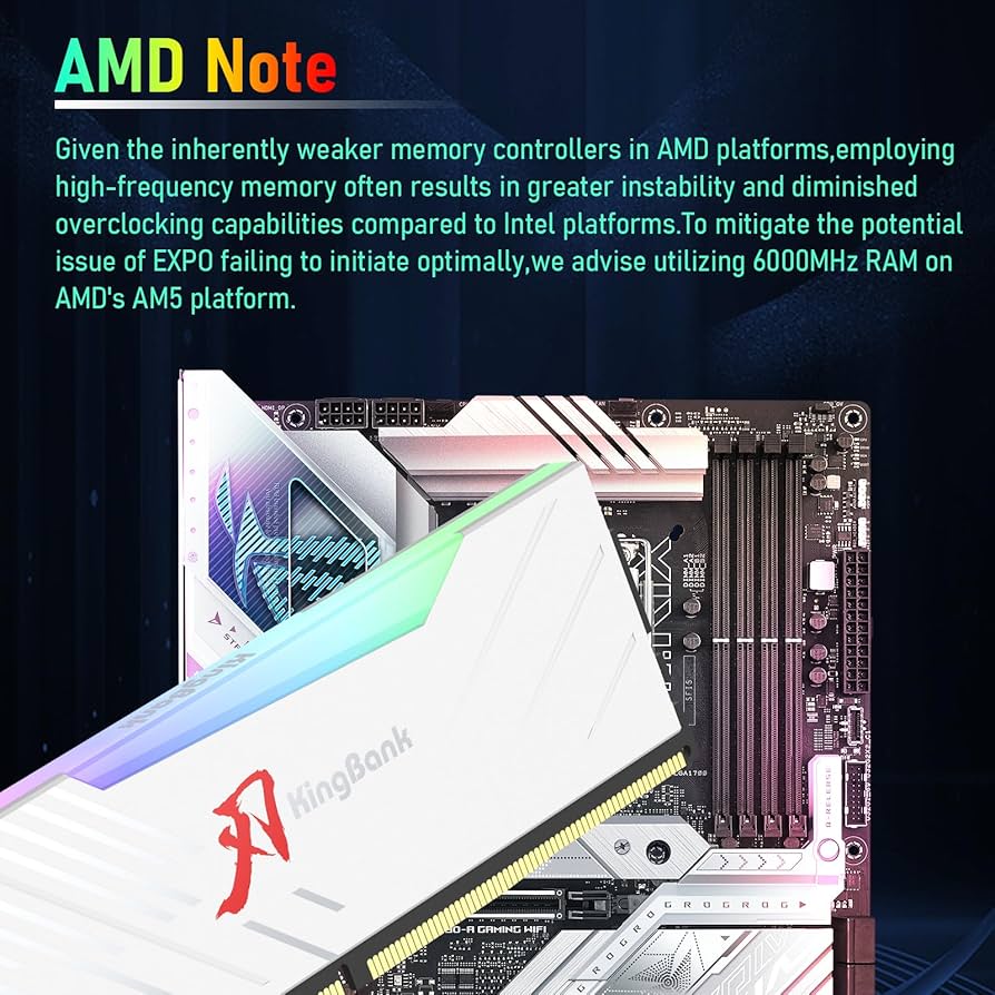 Amazon.co.jp: KingBank RGBコンピューターデスクトップメモリRam DDR5