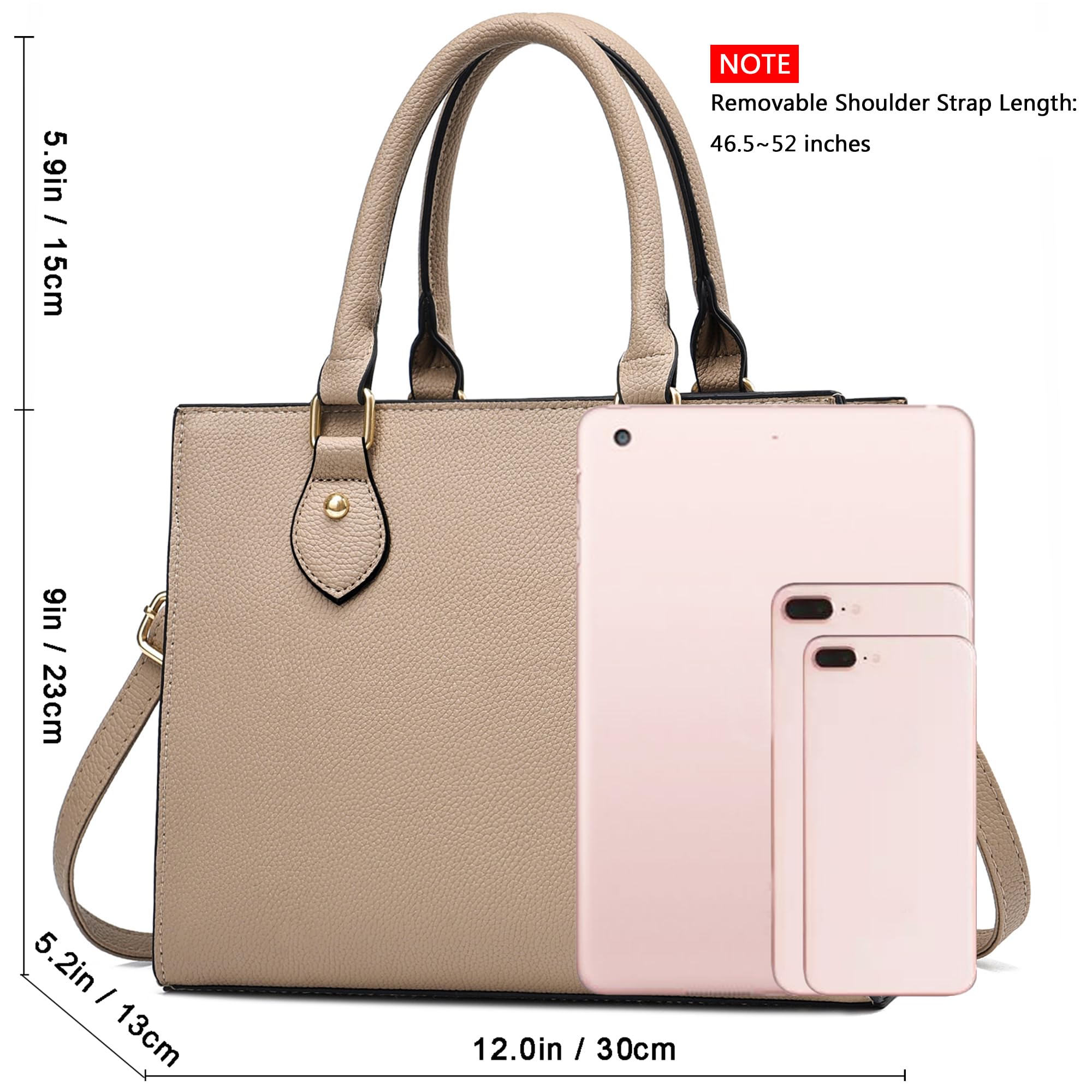 CHICAROUSAL Crossbody Purses and Handbags for Women PU Leather Tote Top Handle Satchel Shoulder Bags