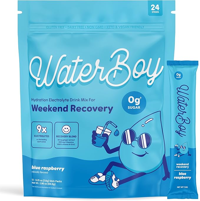 Amazon.com: Waterboy Weekend Recovery | 3,200mg Electrolyte Powder ...