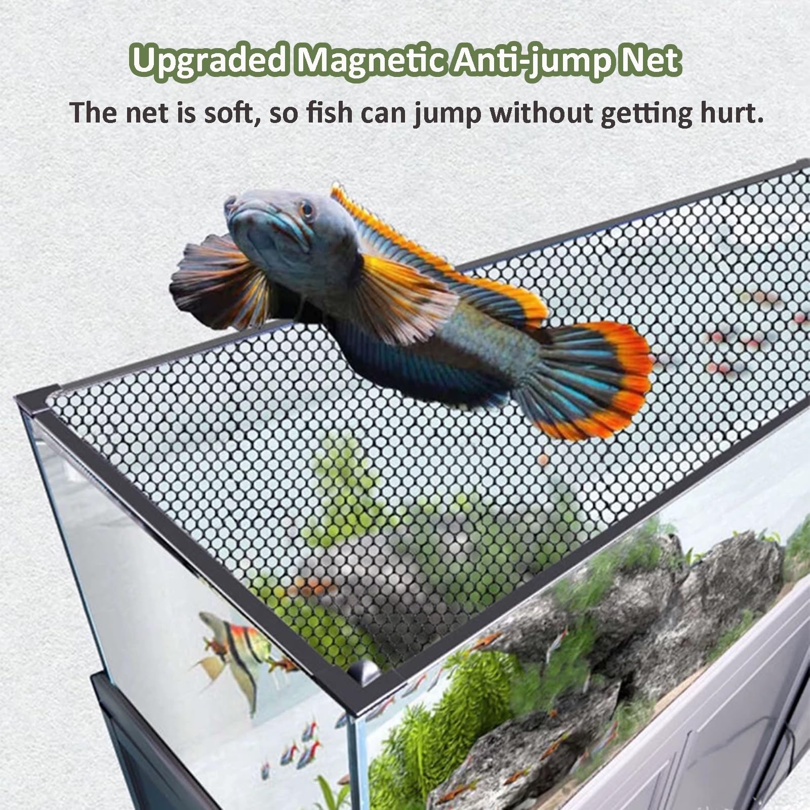 Couvercle D'aquarium Magnétique, Couvercle De Filet D'aquarium | Filet anti-évasion, couverture for poissons, reptiles, tortues, autres animaux qui s'échappent(180x60cm(70.87x23.62in))