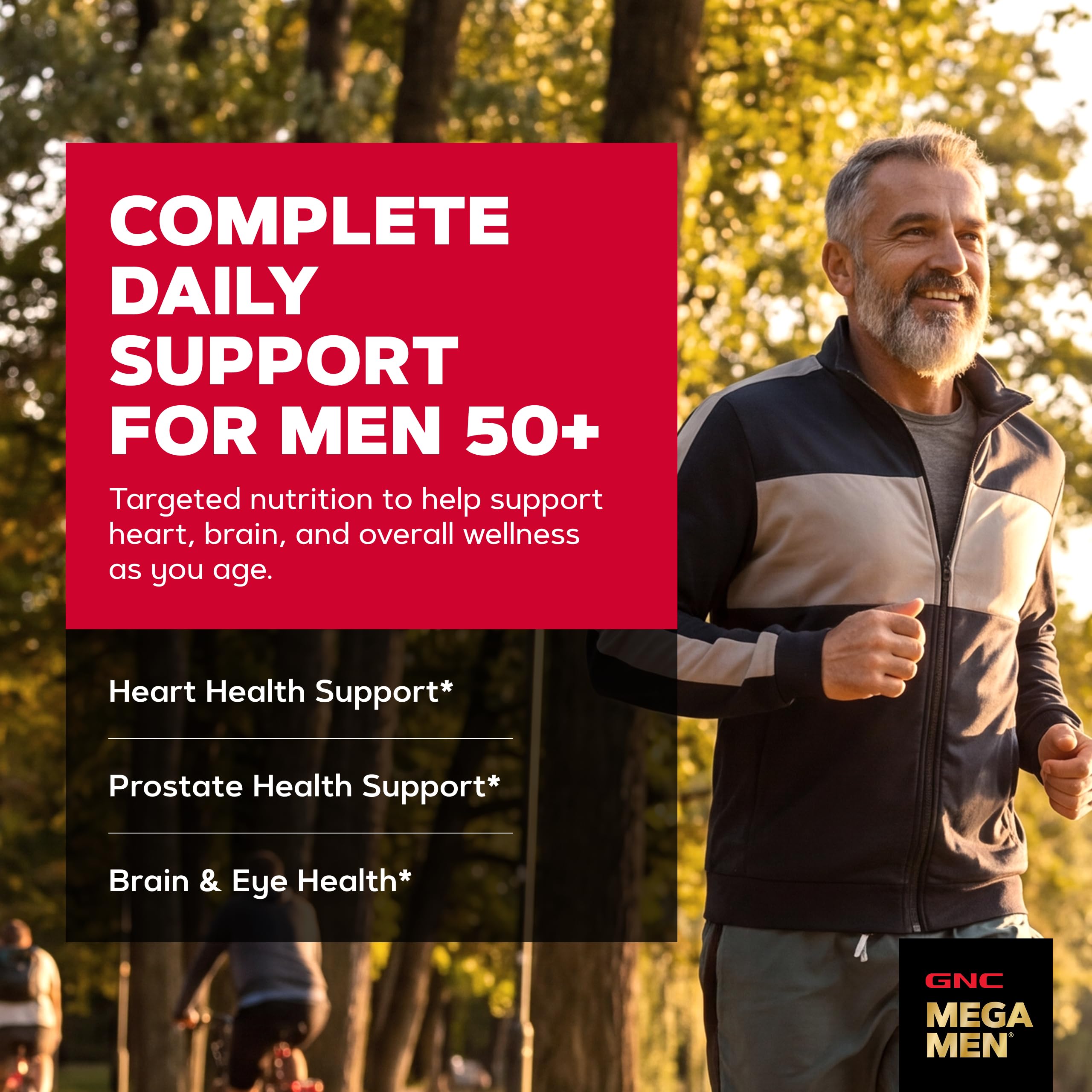 GNC Mega Men 50 Plus Multivitamin for Men, Heart & Prostate, 120 Count — Amazon image 2