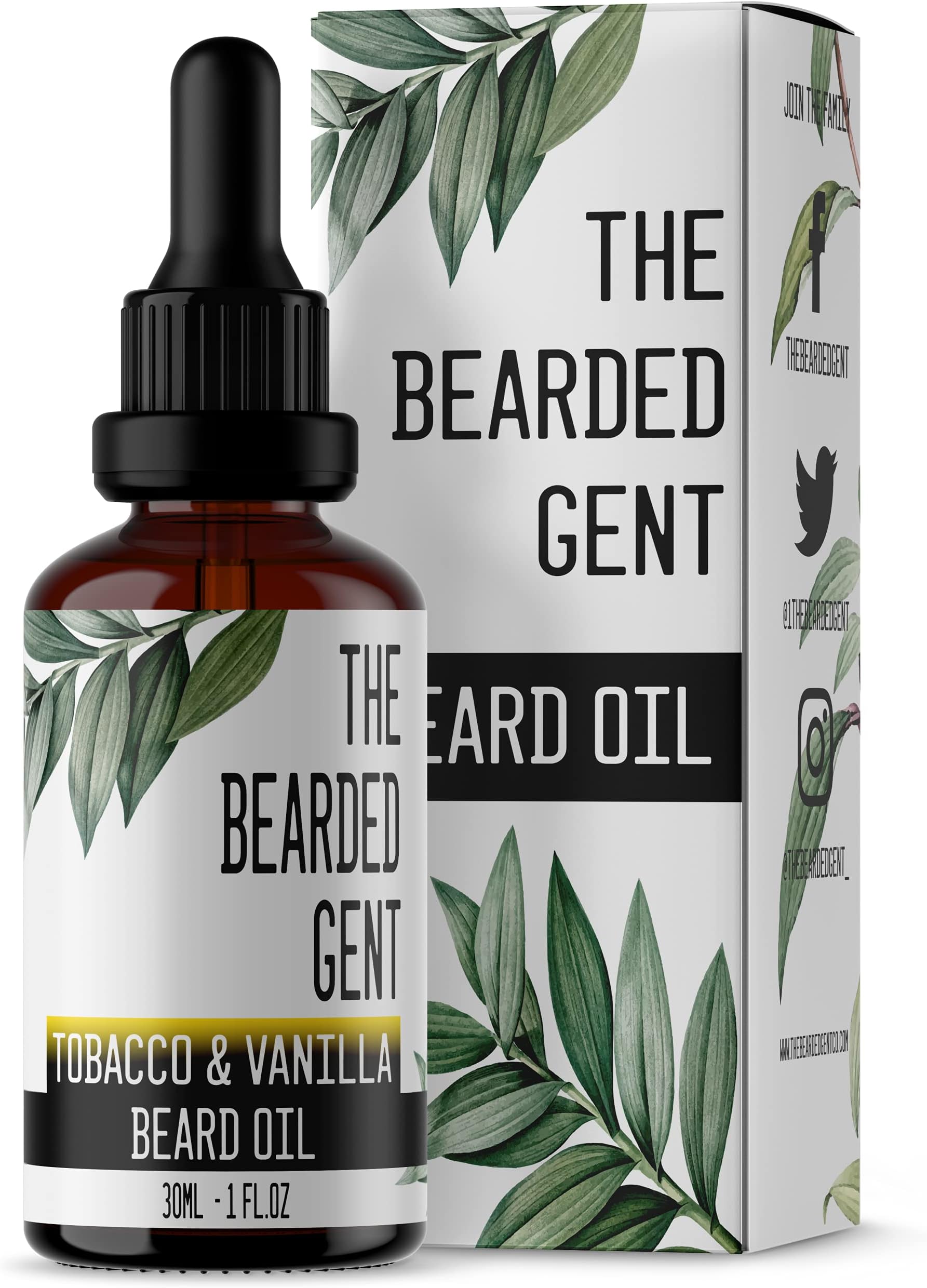 Beard Oil - For a Thicker, Softer & Fuller Beard (Tobacco & Vanilla, 30ml)