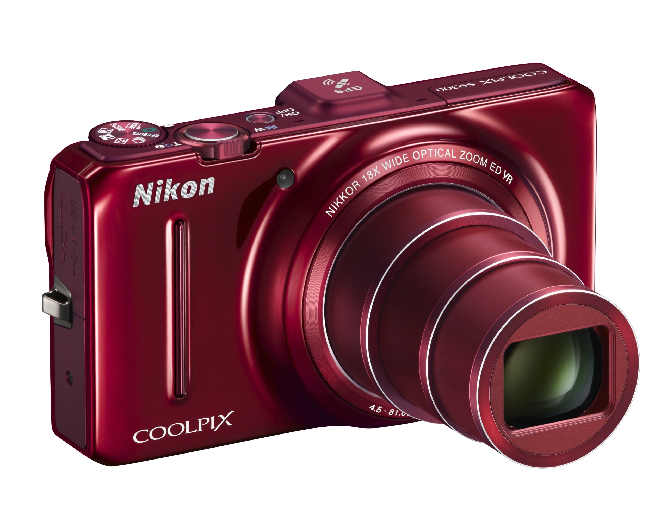 Nikon COOLPIX S9300 レッド Buy Nikon Coolpix S9300 16MP Point-and-Shoot Digital Camera (Red