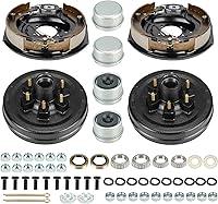 AeagleAutoParts 6 on 5.5" Brake Drum Kit with 12x2 Self-Adjusting Electric Brakes for 5200lb Trailer Axles