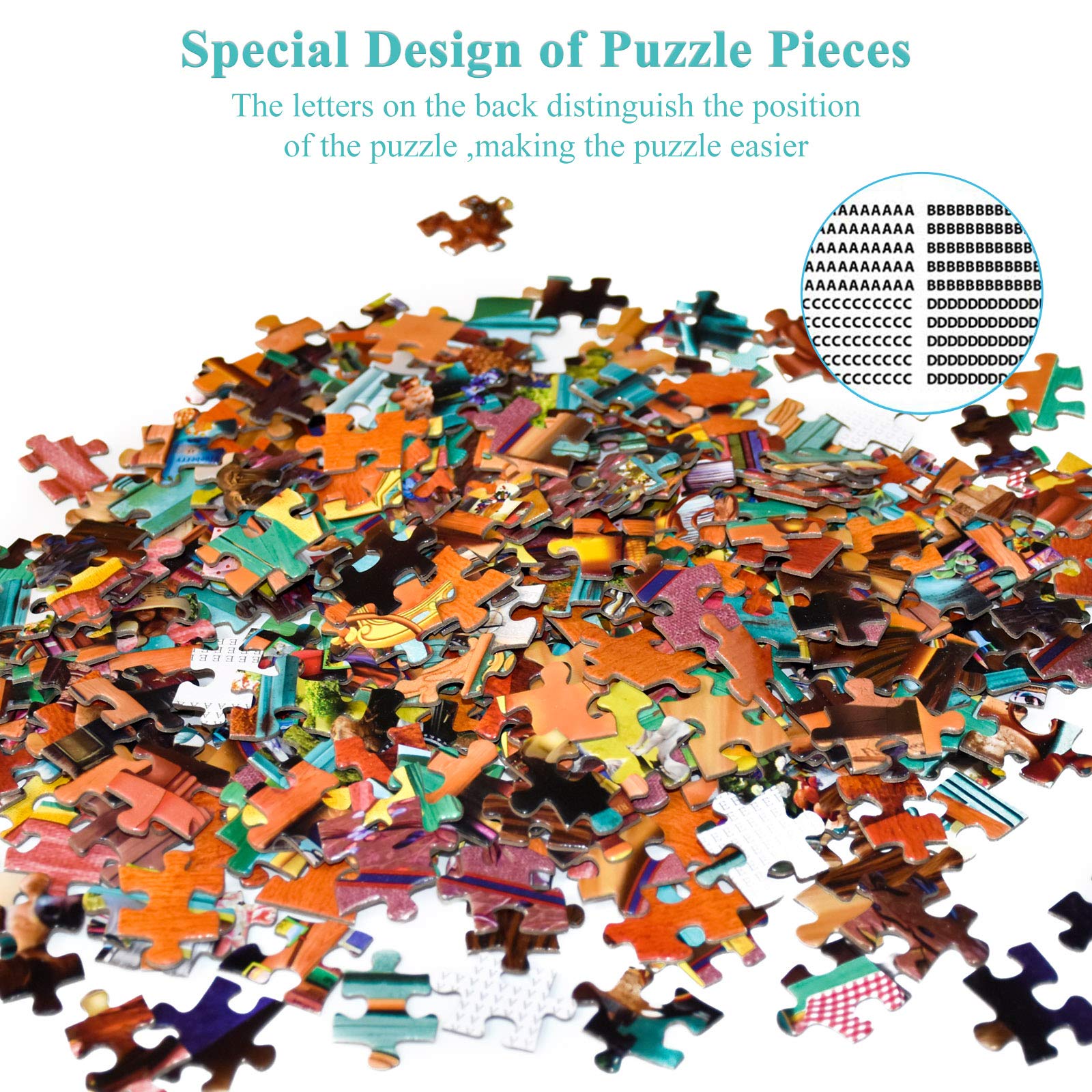 HUADADA Puzzle De 1000 Piezas, Puzle Para Adultos, 1000 Piezas, Puzle Para Adultos Y Niños, Rompecabezas Imposible, Regalo De Rompecabezas, Rompecabezas Inteligente, Rompecabezas Colorido, Colorido