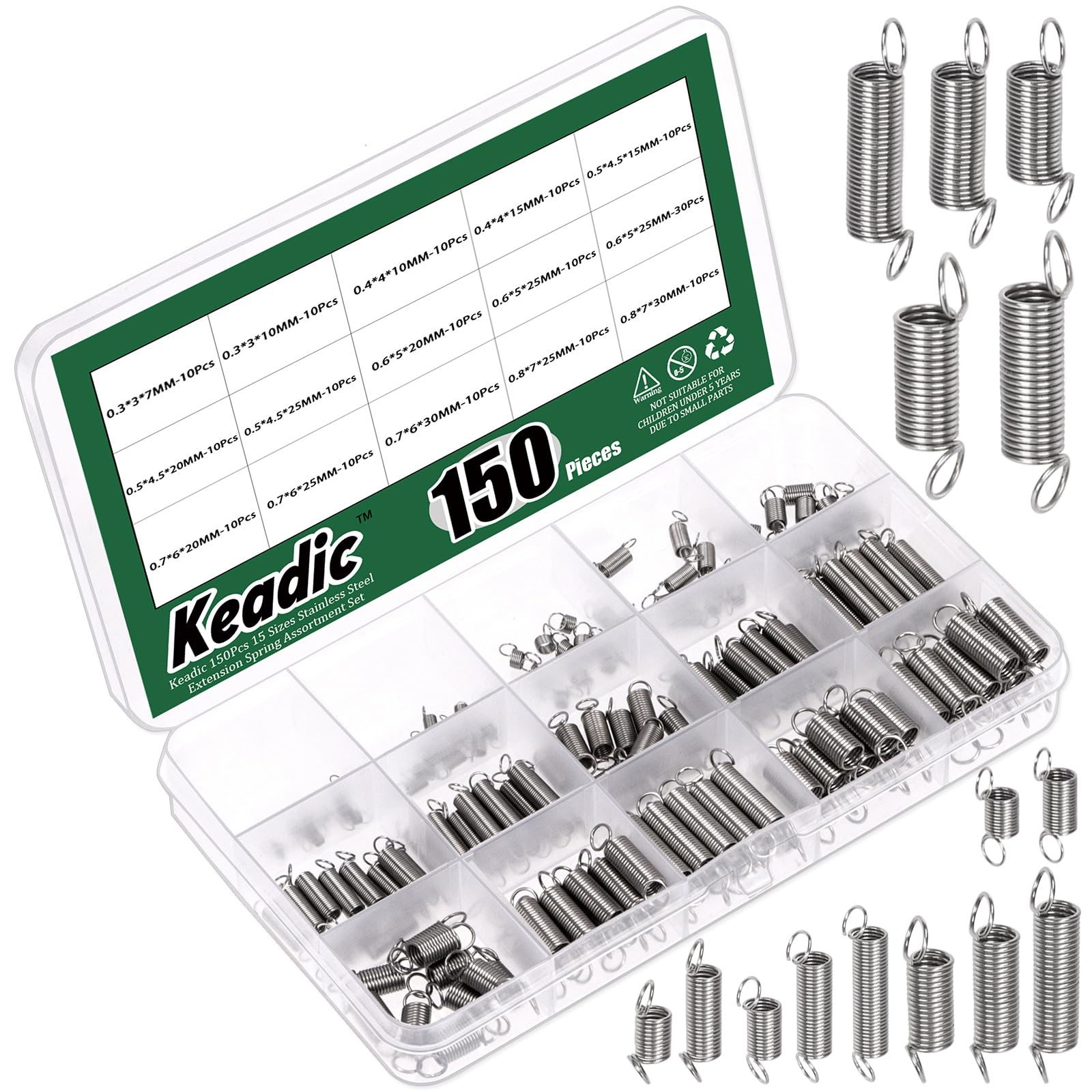 Muelles de extensión pequeños para reparar mecanismos bloqueados en muebles y herramientas 8