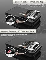 Vista 3 de Gracioso Convertidor de reproductor de cassette, cassette portátil a música MP3 a través de disco U/tarjeta SD o PC, grabación en cassettes/tarjeta