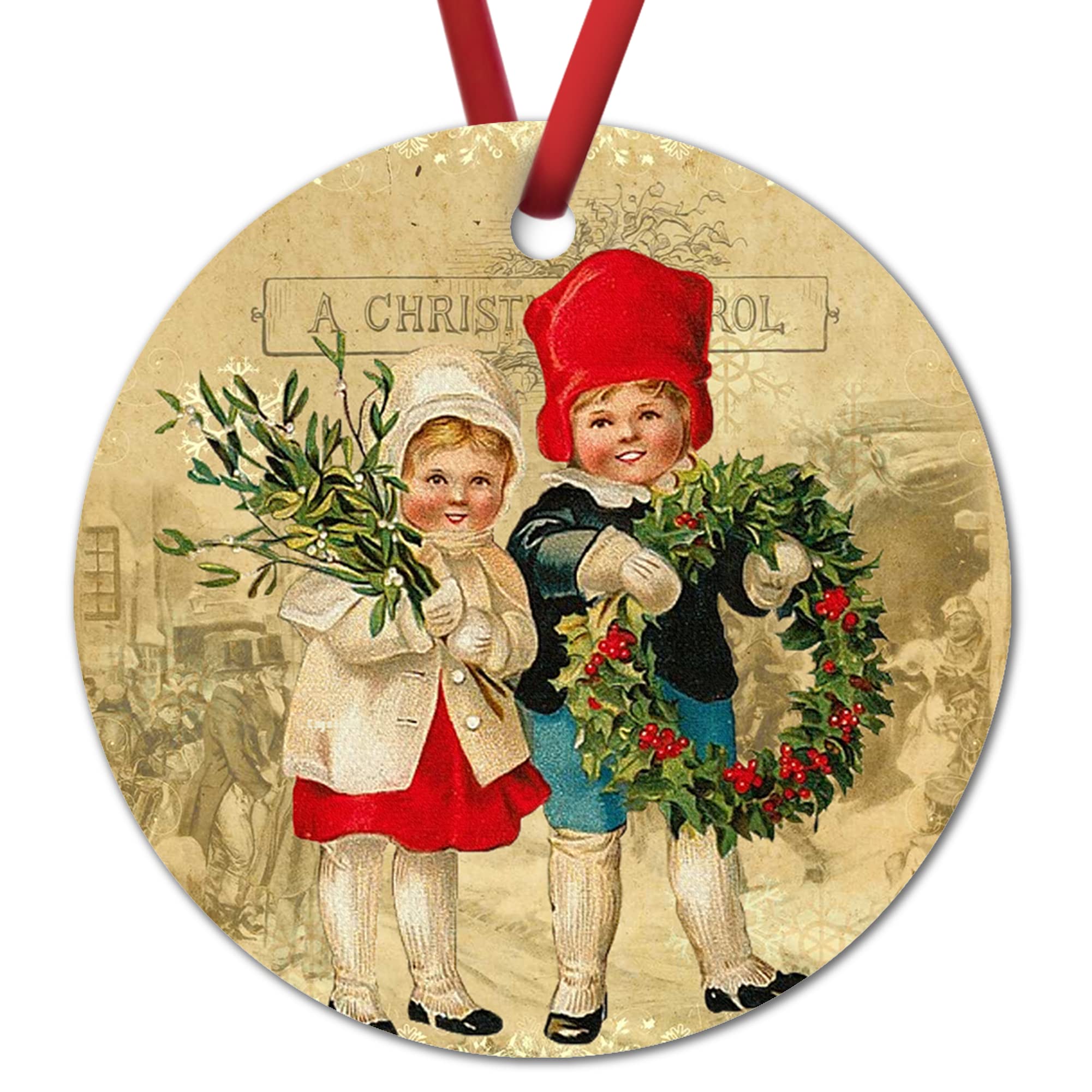 Amazon.com: Vintage French Christmas Ornament Two Kids with 