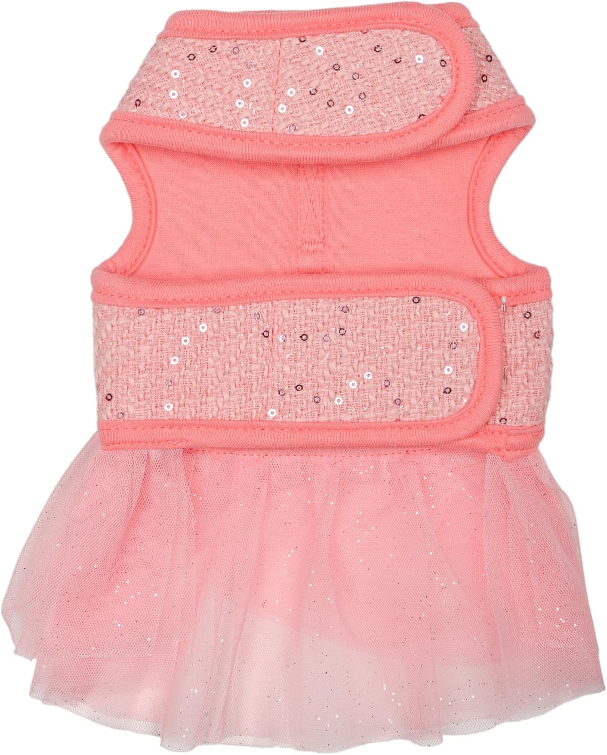 Pinkaholic New York Milena Dog Dress Harness Fashionable Cute Spring Summer Harness for Small Dogs, Indian Pink, Medium