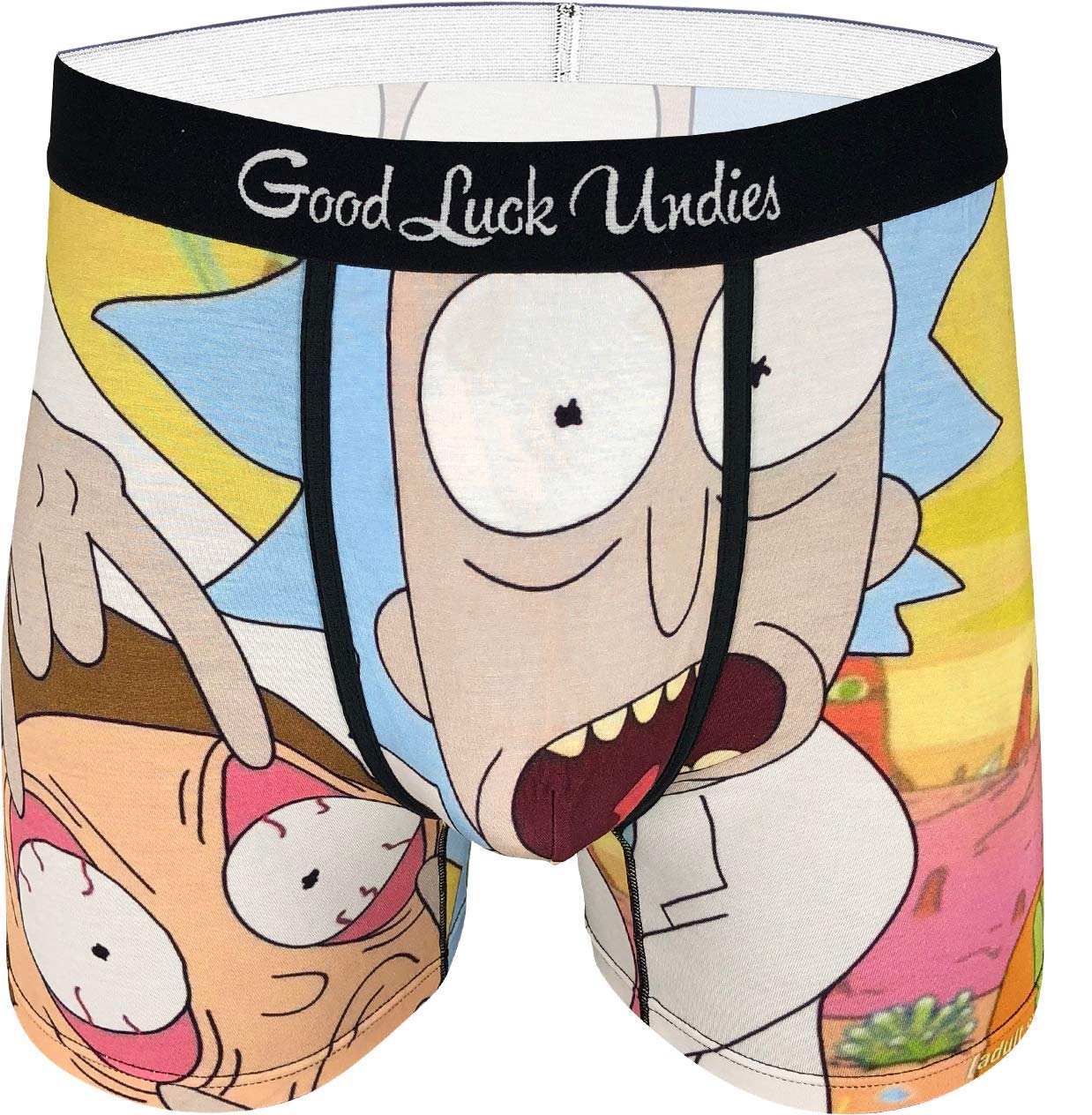 Good Luck Undies Men's Rick and Morty Boxer Brief Underwear