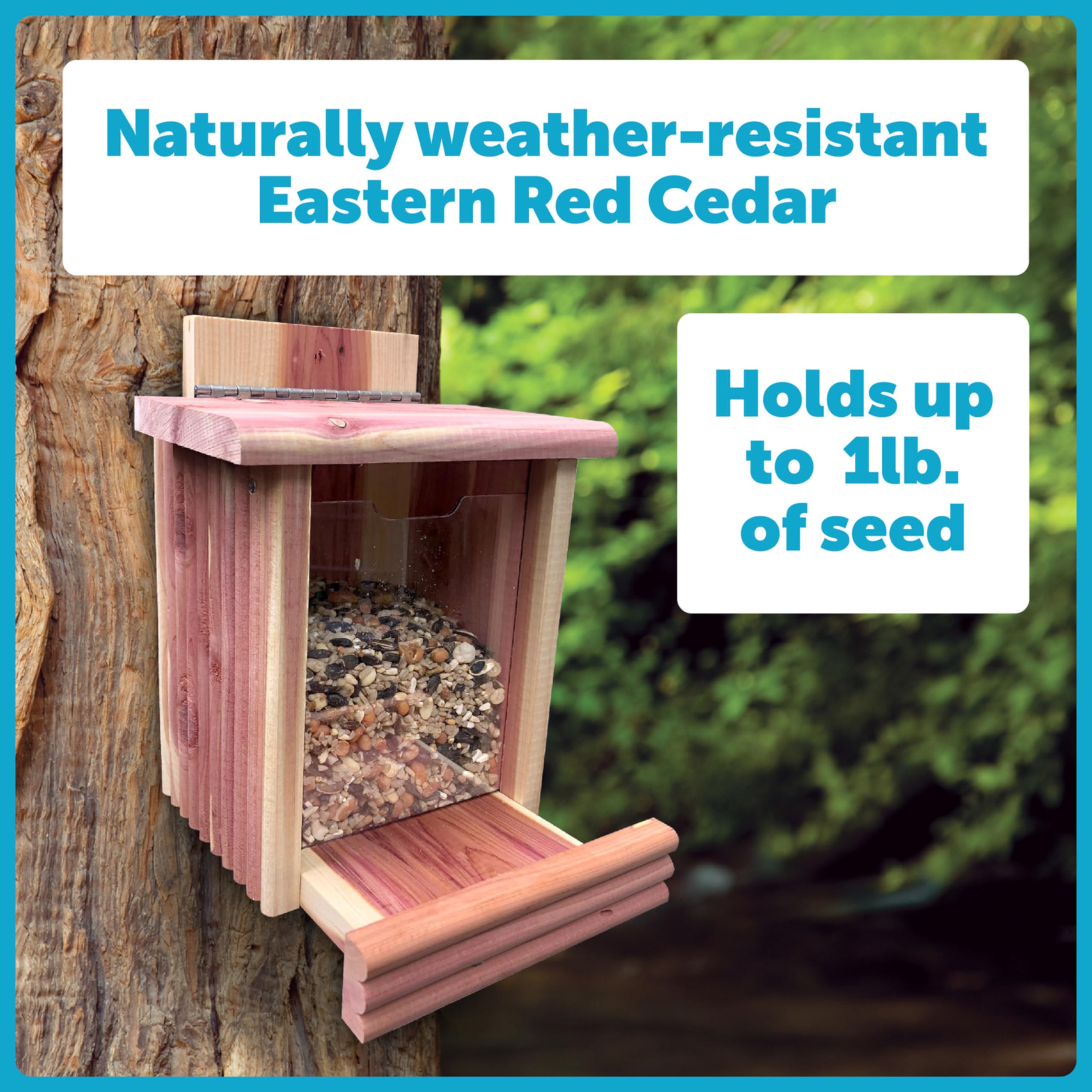 Pennington Cedar Squirrel Snacker Feeder Amish Wyprodukowano w USA