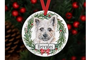 Personalized Cairn Terrier Dog Christmas Tree Ornament 2023