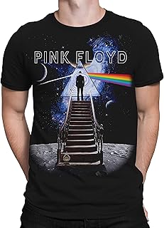 Liquid Blue Unisex-Adult Pink Floyd Stairway to The Moon T-Shirt