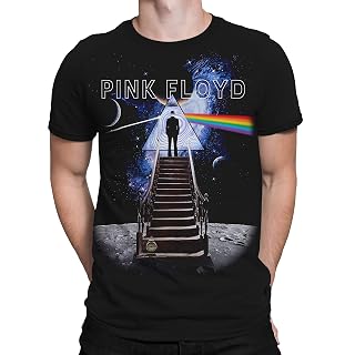 Liquid Blue Pink Floyd Stairway to The Moon T-Shirt T-Shirt Mixte (Lot de 1) - Les Beatles, Paul McCartney, John Lennon, RIngo Starr, George Harrison