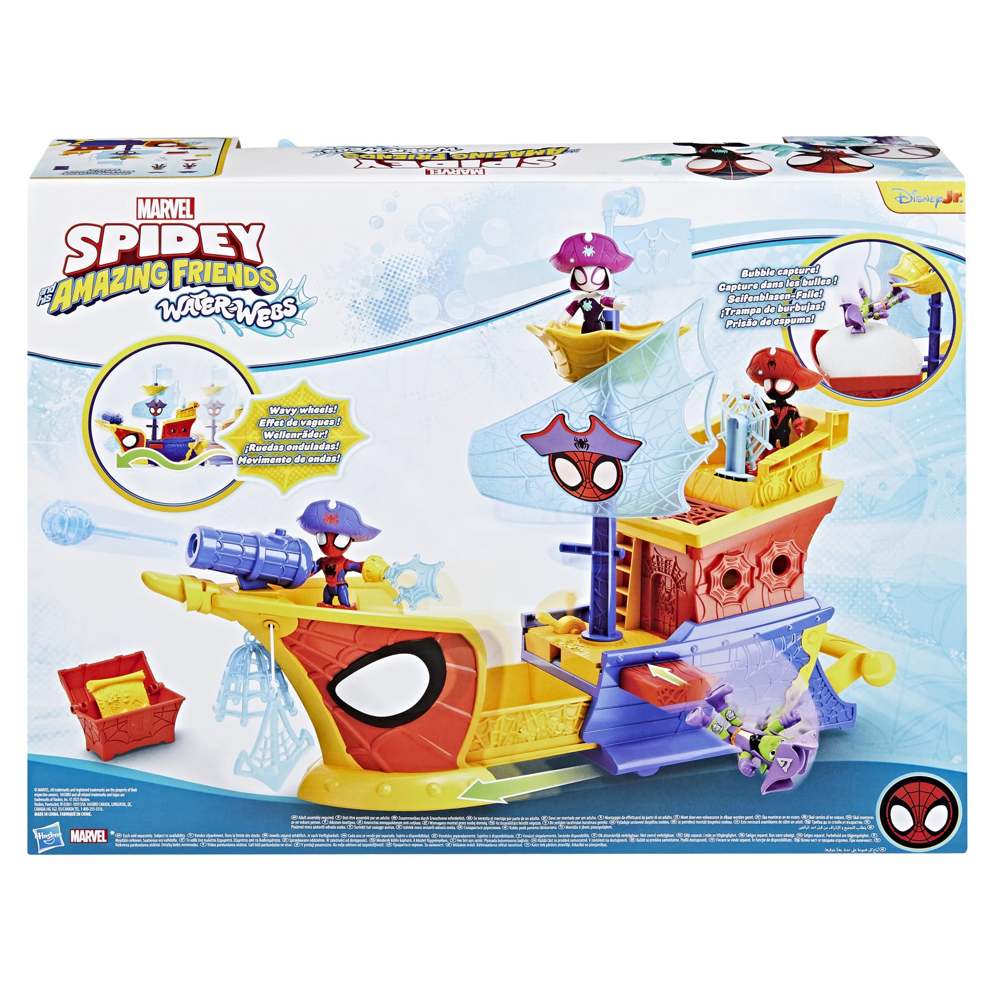 Zabawkowy statek piracki Webs Ahoy Bubble z serii Water-Webs z serialu "Spidey i super-kumple" Marvela