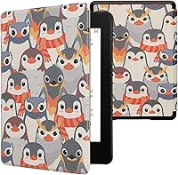 Vista 27 de kwmobile Funda compatible con Yaxa Kindle Paperwhite 11. Generación 2021 - Funda para lector electrónico - Libros y páginas Beige/Marrón/Dorado