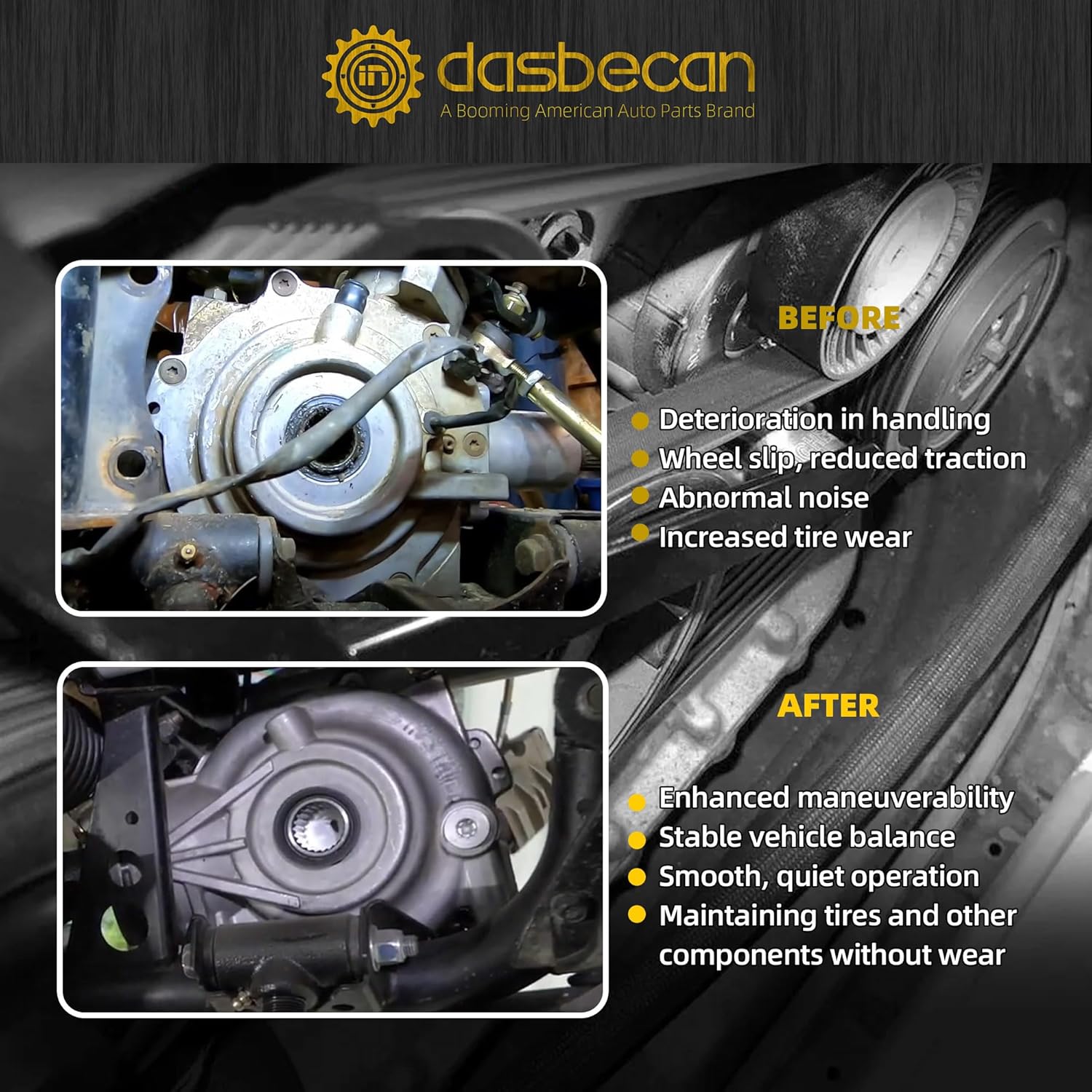 Dasbecan Front Side Differential Assembly Compatible with Polaris Ranger RZR General 1333112 1333344 1333579 1333597 1333687 1333790 1334142 1334178 1334625