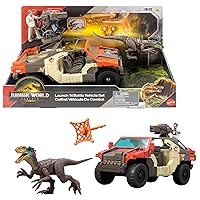 ​Mattel Jurassic World La Rinascita, veicolo con 1 personaggio umano e 1 dinosauro