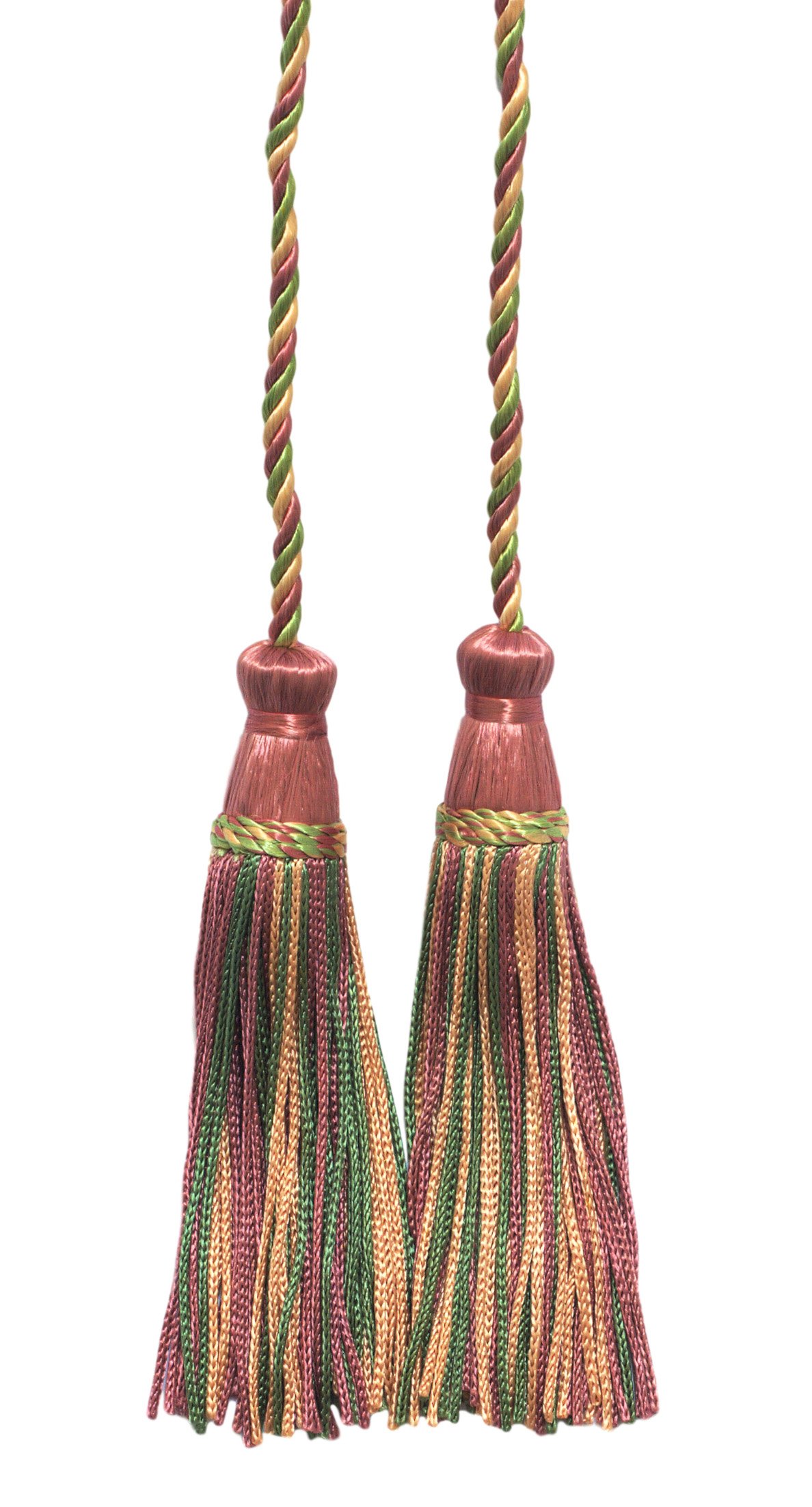 Alzapaños para cortinas rosa jardín borla de 10 cm cordón decorativo 29 pulgadas