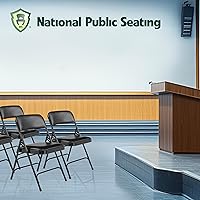 Vista 3 de National Public Seating - Sillas plegables portátiles acolchadas de alta calidad, serie 1300, tapizadas, sillas plegables resistentes