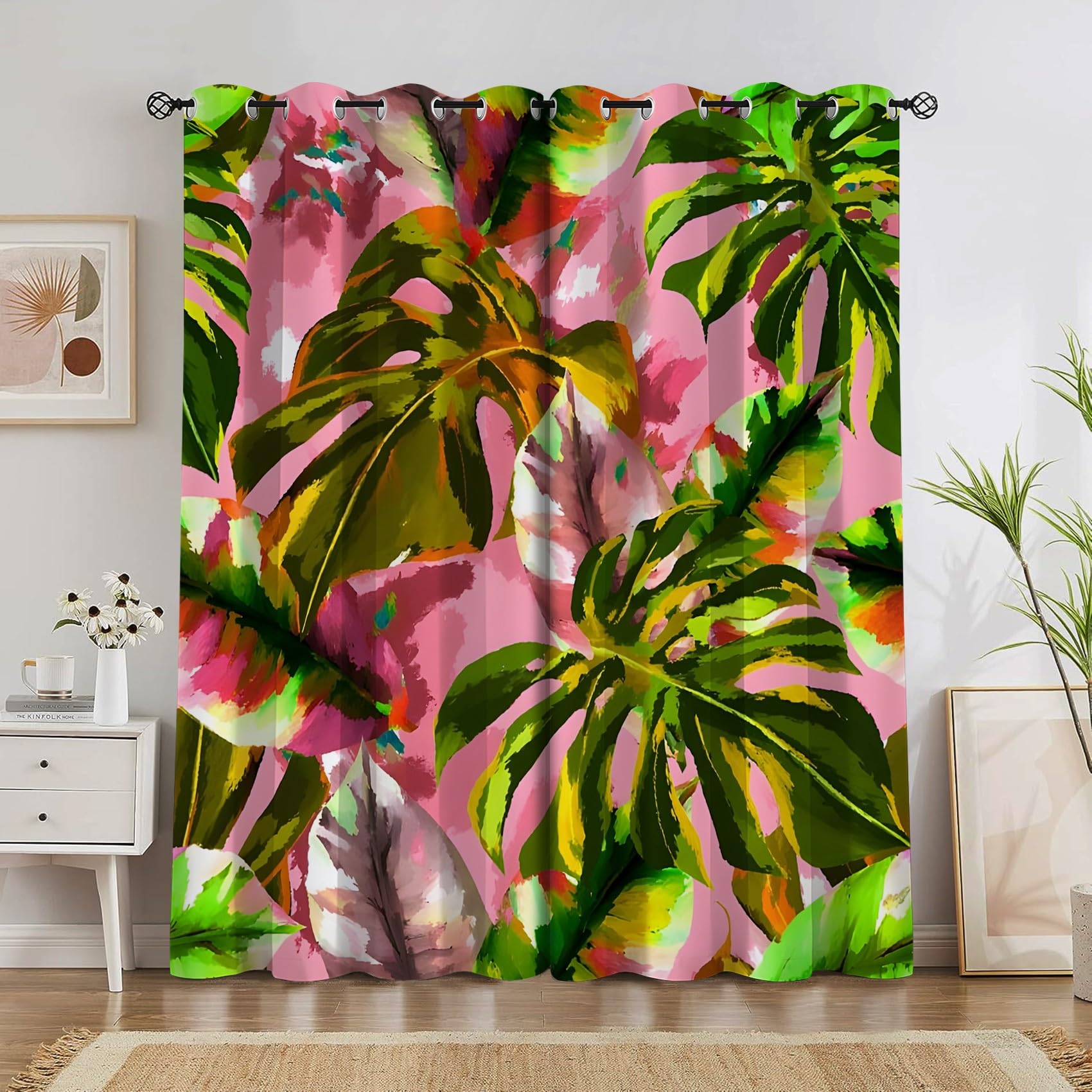 Rideaux de plantes occultants pour bloquer la lumière du jour de la chambre