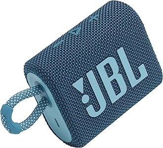 Go 3: Portable Speaker with Bluetooth, Builtin Battery, Waterproof and Dustproof Feature Blue JBLGO3BLUAM