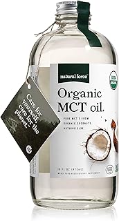 Sponsored Ad - Natural Force Organic MCT Oil – Pure Glass Bottle – Made from 100% Cold Pressed Virgin Coconut Oil + Certif...