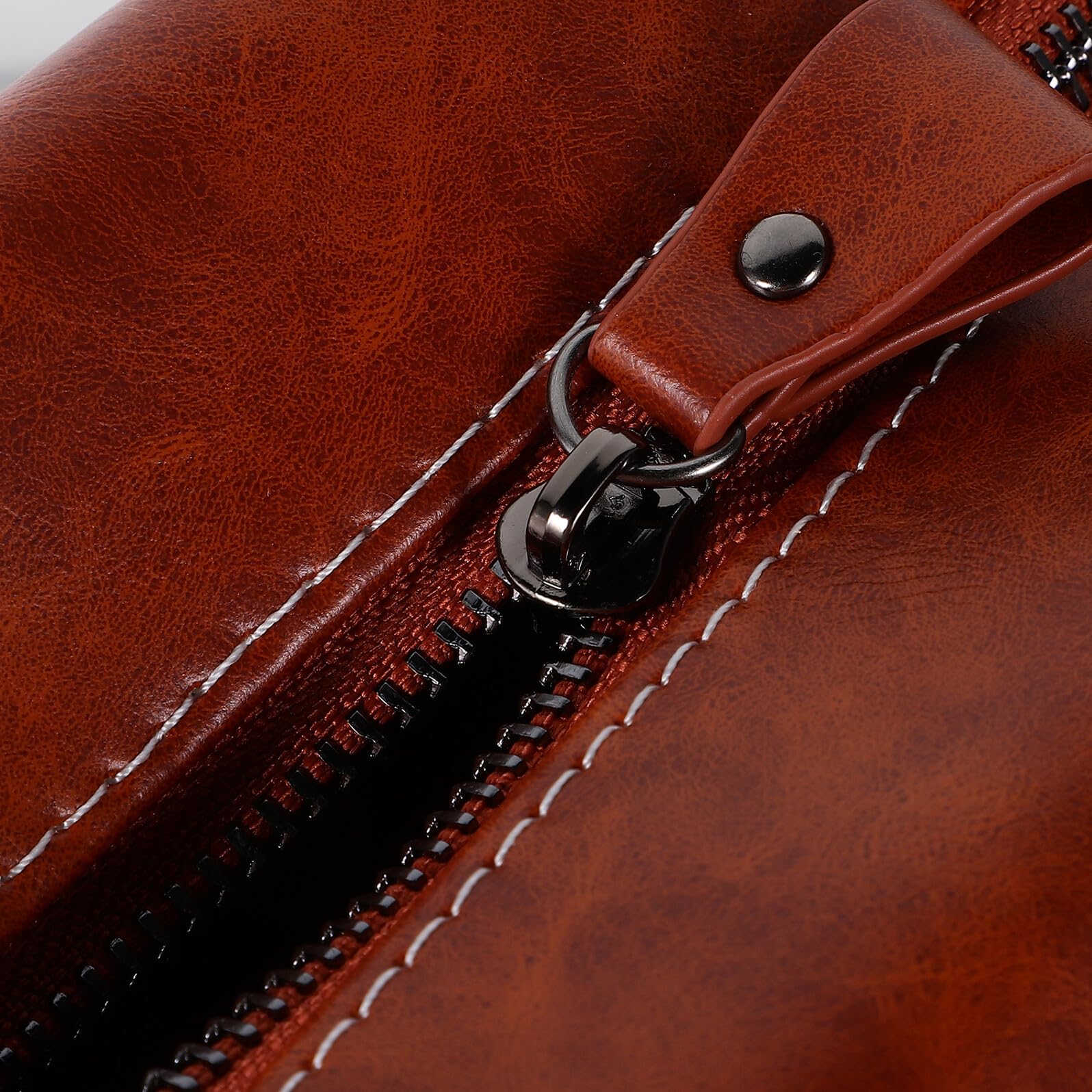 Zerodeko Vintage PU Leder Kulturtasche Herren Große Kapazität Reise Kosmetiktasche Tragbar Leicht Robust Wasserabweisend für Business Outdoor Camping