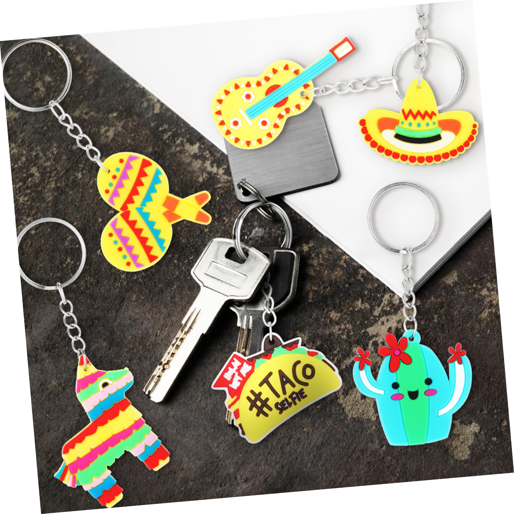 minkissy Catta Catta Catto Divertente Compleanno Keychain Fiesta Sospeso Decorazioni Ciondolo Appeso A Chiave Portachiavi Keyrings Arredamento Chiave Keeychain Pvc