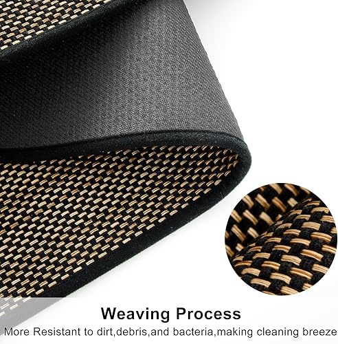 Miniatura 6 de KIMODE Alfombra de pasillo de cocina de 30 x 70 pulgadas, antideslizante, lavable, para suelo de cocina, tapete de cocina absorbente color beige