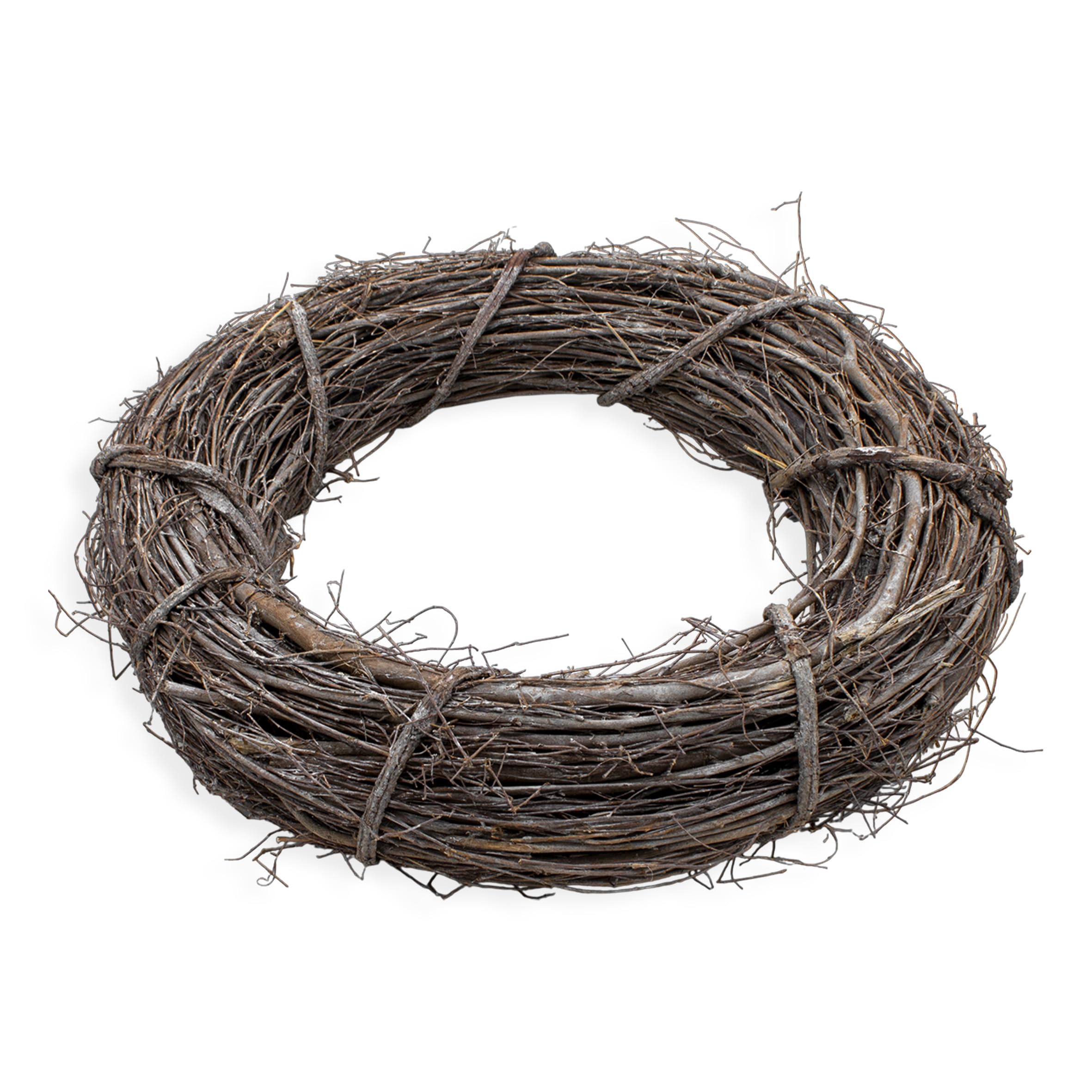 Couronne décorative XL en rotin naturel