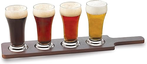 Libbey, juego de 5 vasos de cerveza artesanal de 6 onzas. Vasos de vidrio tipo Pilsen, 6 onza, Transparente