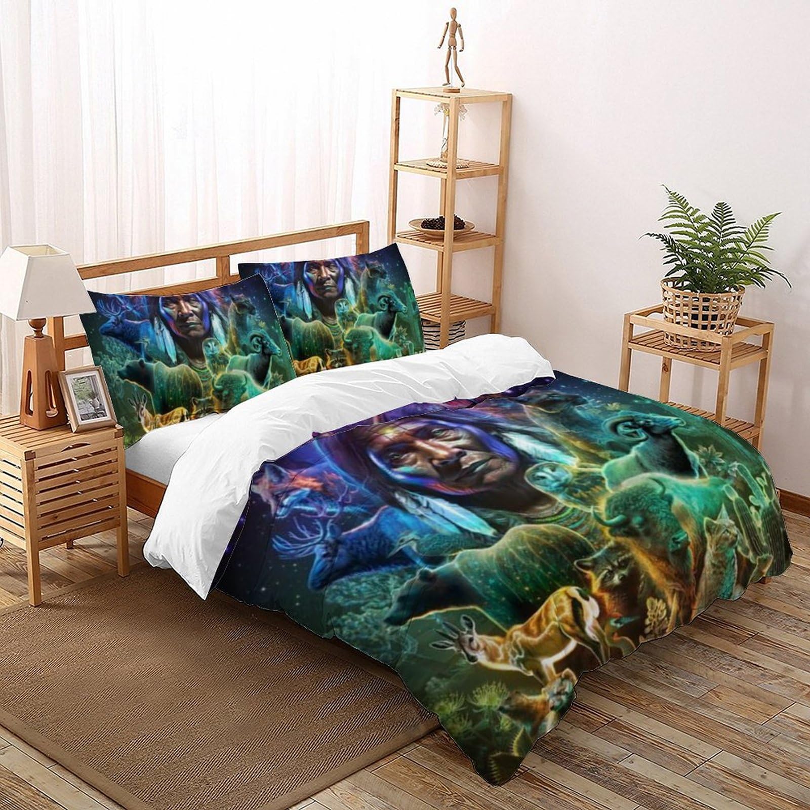 Housse de couette 200x200 animaux land transformant la chambre de vos filles en un safari féerique