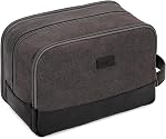 WANDF Travel Toiletry Bag for Men, Canvas Dopp Kit with Wet Pocket
